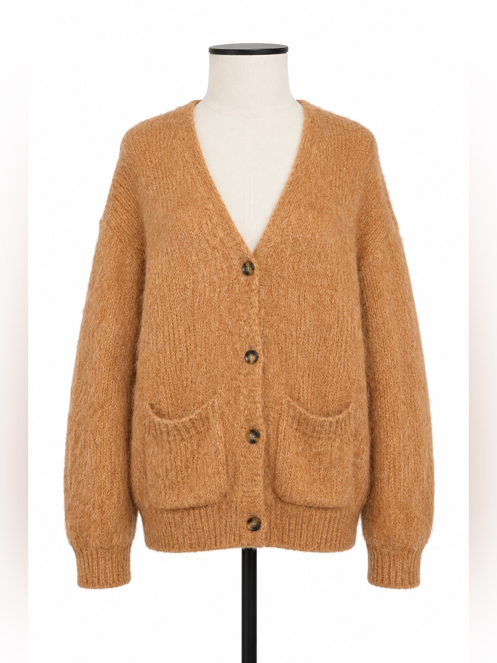 Womens Free People Nevermind Cardigan Sweater Size XS Button Stringy Fuzzy
